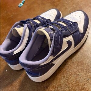 Nike Jordan Velcro strap purple /white sneakers 4.5Y (equivalent to a 6/6.5 W)